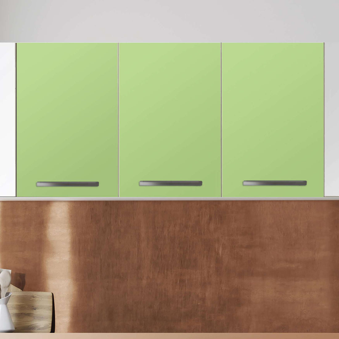 Klebefolie für die Küche Hellgrün Light - Wandschrank 120x60 cm - Zoom