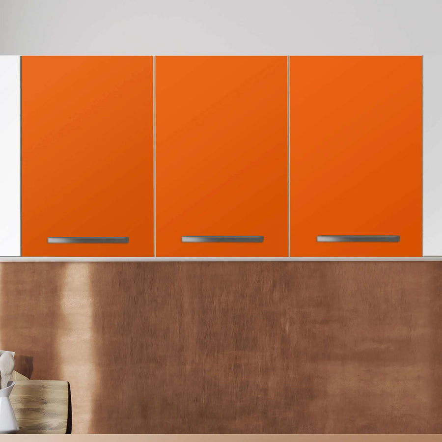 Klebefolie für die Küche Orange Dark - Wandschrank 120x60 cm - Zoom