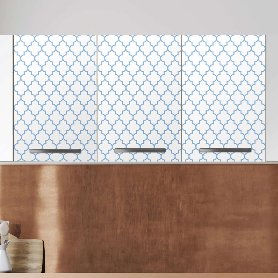 Klebefolie für die Küche Retro Pattern - Blau - Wandschrank 120x60 cm - Zoom