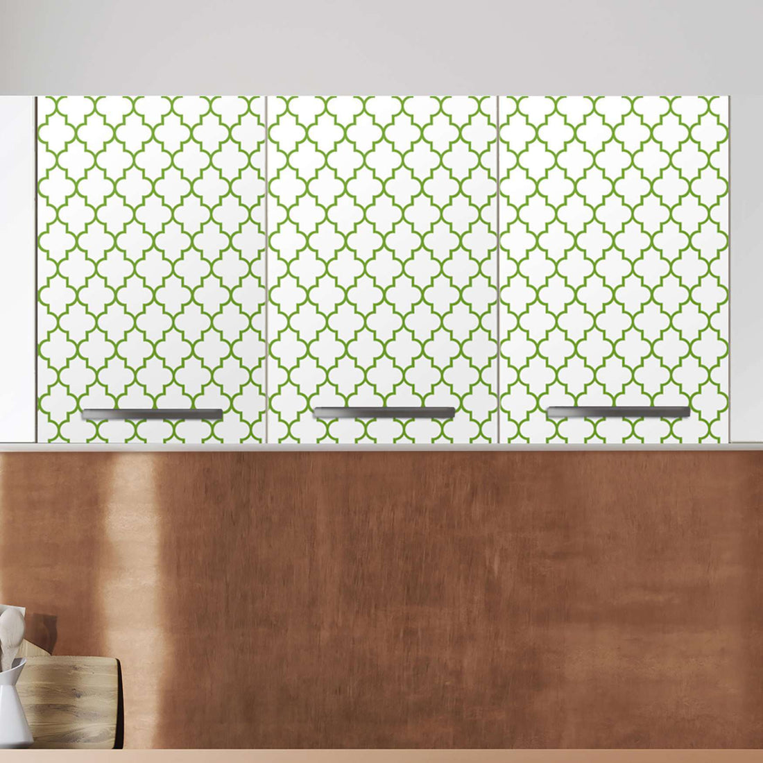 Klebefolie für die Küche Retro Pattern - Grün - Wandschrank 120x60 cm - Zoom
