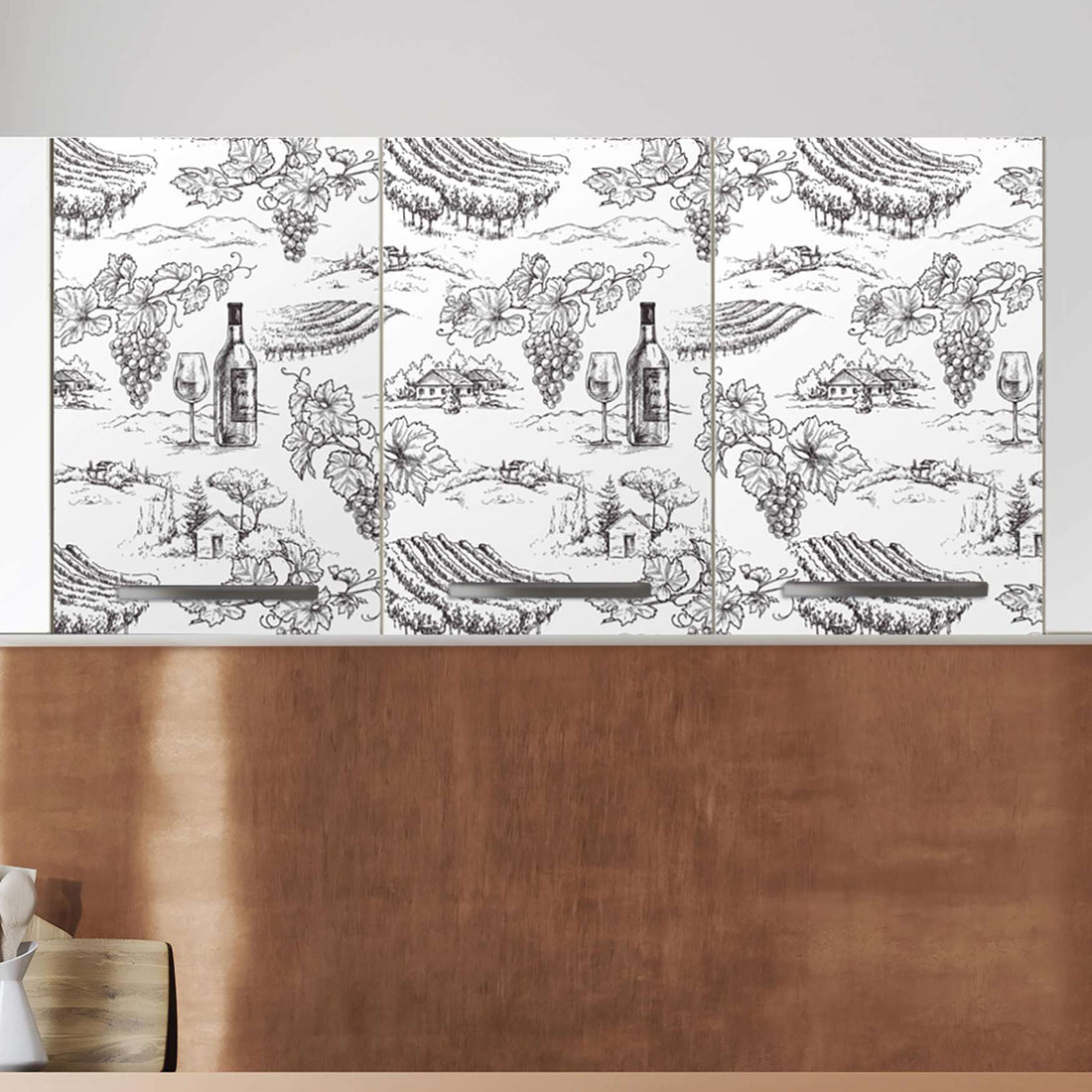 Klebefolie für die Küche Vineyard - Wandschrank 120x60 cm - Zoom
