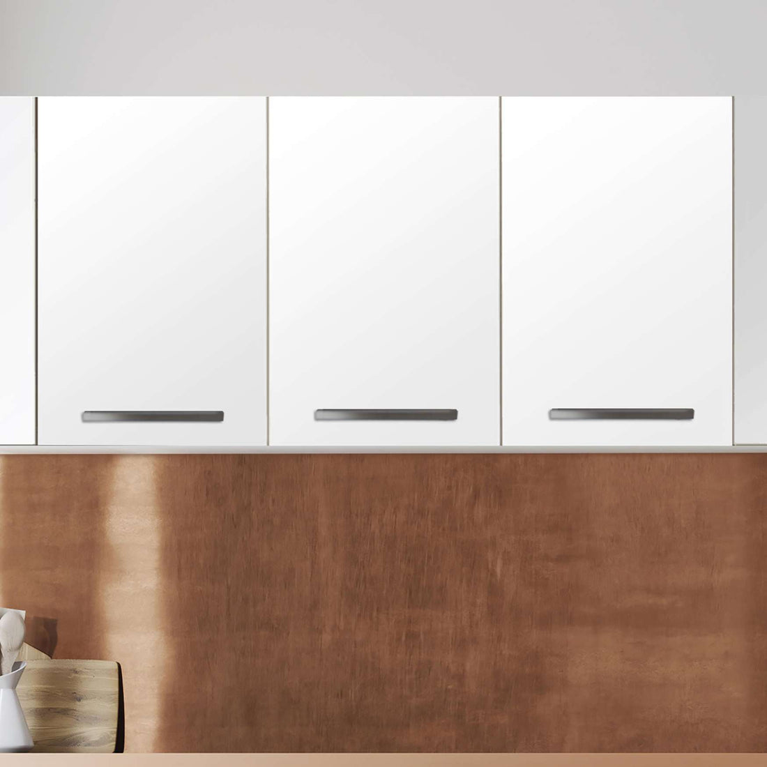Klebefolie für die Küche Weiß - Wandschrank 120x60 cm - Zoom