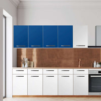 Klebefolie für die Küche -Blau Dark- Wandschrank 160x60 cm - Front