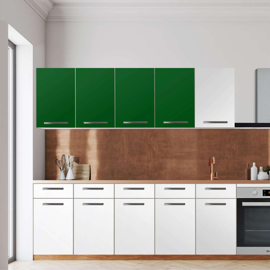 Klebefolie für die Küche -Grün Dark- Wandschrank 160x60 cm - Front