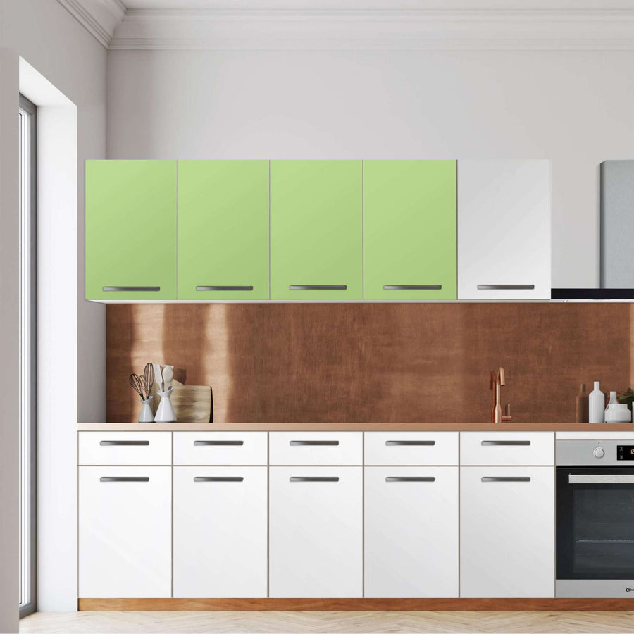 Klebefolie für die Küche -Hellgrün Light- Wandschrank 160x60 cm - Front