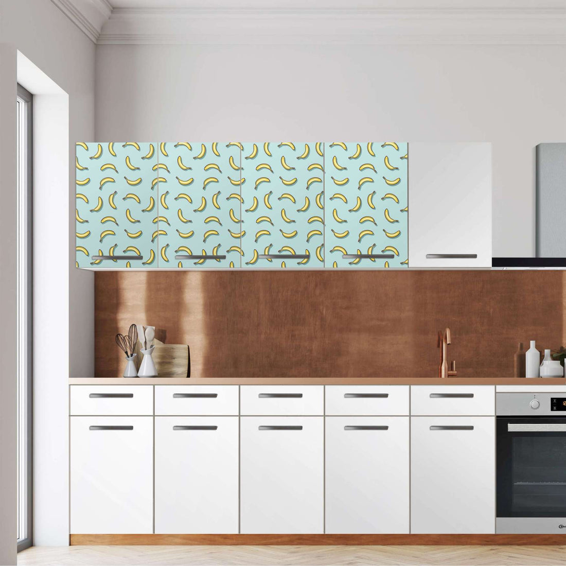 Klebefolie für die Küche -Hey Banana- Wandschrank 160x60 cm - Front
