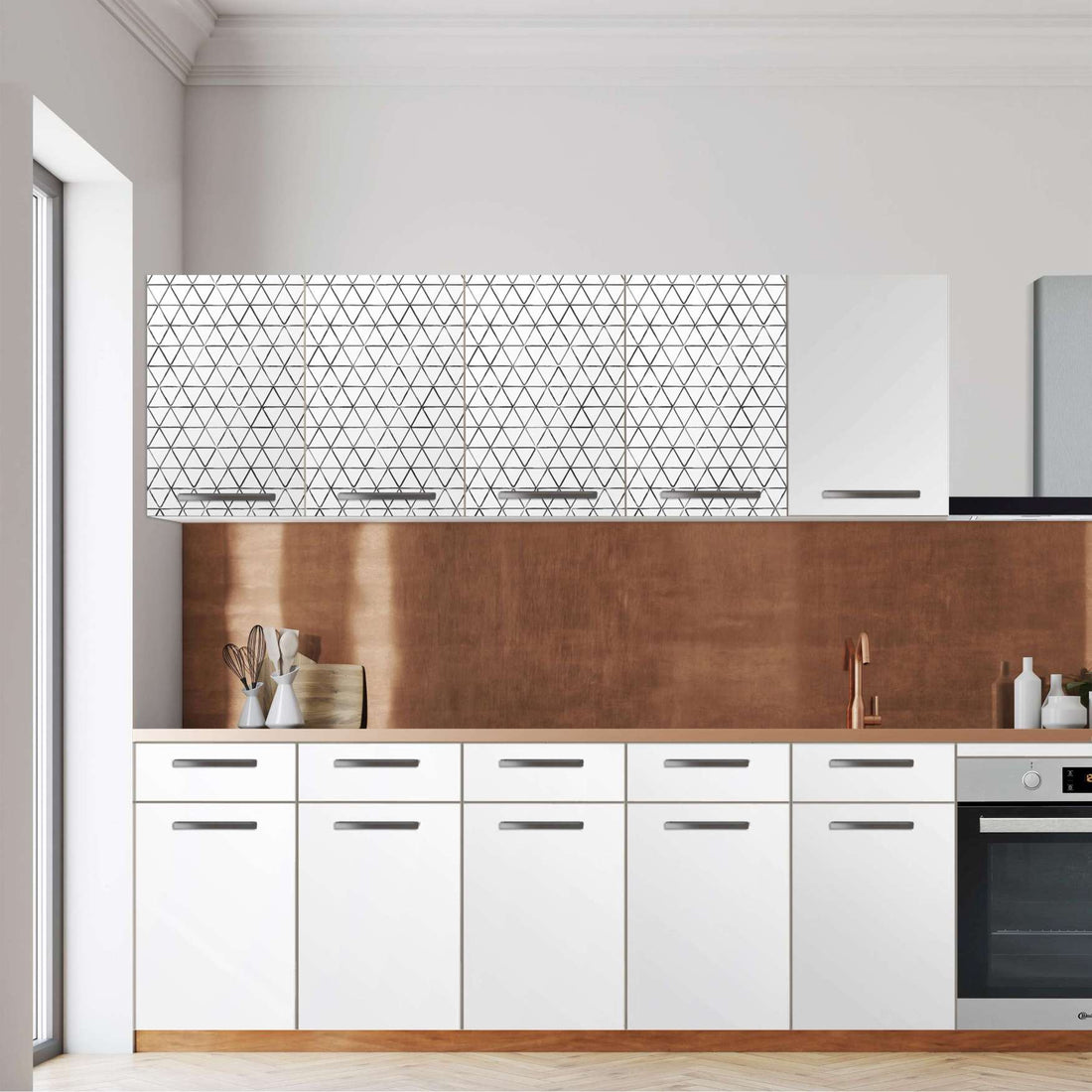Klebefolie für die Küche -Mediana- Wandschrank 160x60 cm - Front