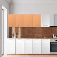 Klebefolie für die Küche -Orange Light- Wandschrank 160x60 cm - Front