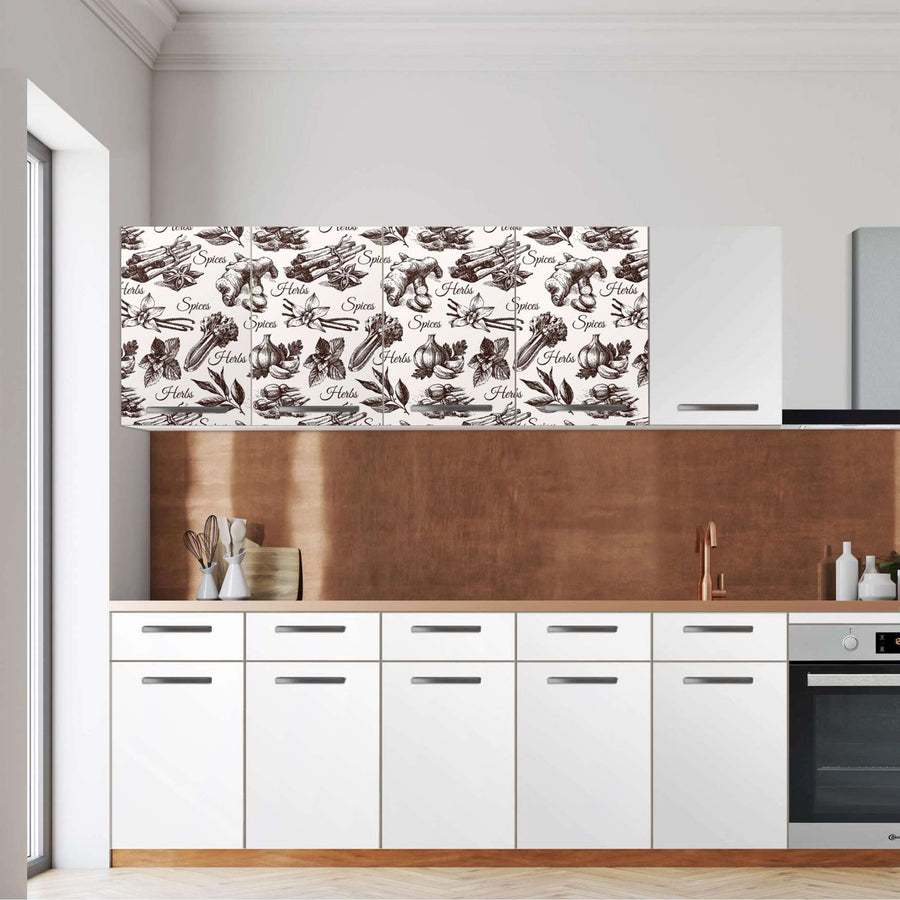 Klebefolie für die Küche -Spices- Wandschrank 160x60 cm - Front