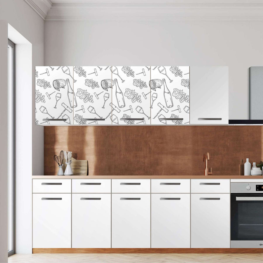 Klebefolie für die Küche -Vino- Wandschrank 160x60 cm - Front