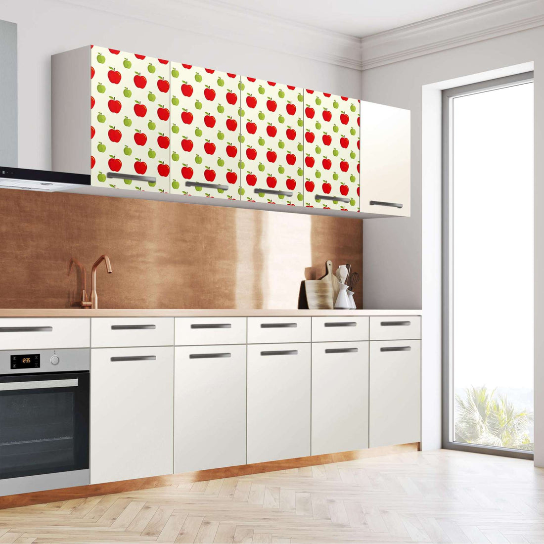 Klebefolie für die Küche An apple a day - Wandschrank 160x60 cm - Seite