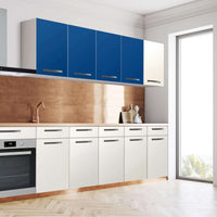 Klebefolie für die Küche Blau Dark - Wandschrank 160x60 cm - Seite