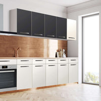 Klebefolie für die Küche Grau Dark - Wandschrank 160x60 cm - Seite