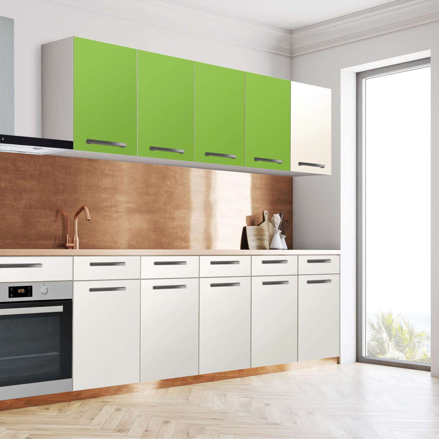 Klebefolie für die Küche Hellgrün Dark - Wandschrank 160x60 cm - Seite