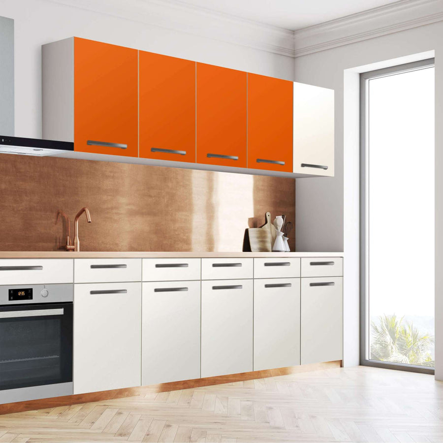 Klebefolie für die Küche Orange Dark - Wandschrank 160x60 cm - Seite