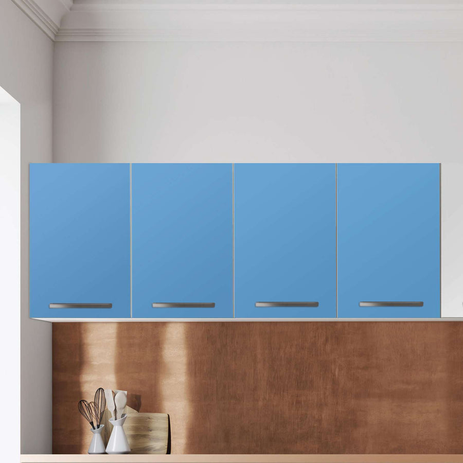 Klebefolie für die Küche Blau Light - Wandschrank 160x60 cm - Zoom