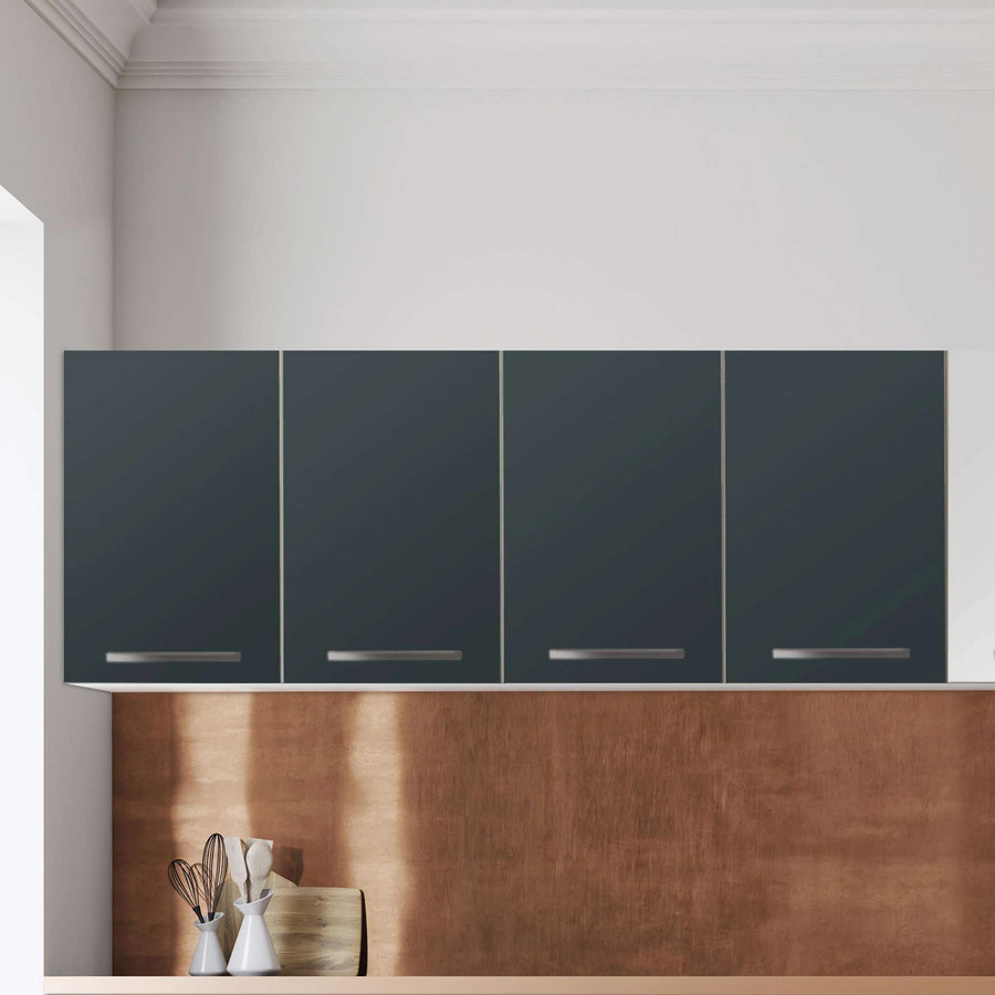 Klebefolie für die Küche Blaugrau Dark - Wandschrank 160x60 cm - Zoom