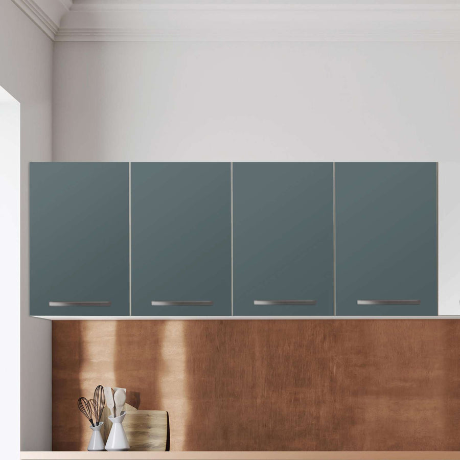 Klebefolie für die Küche Blaugrau Light - Wandschrank 160x60 cm - Zoom