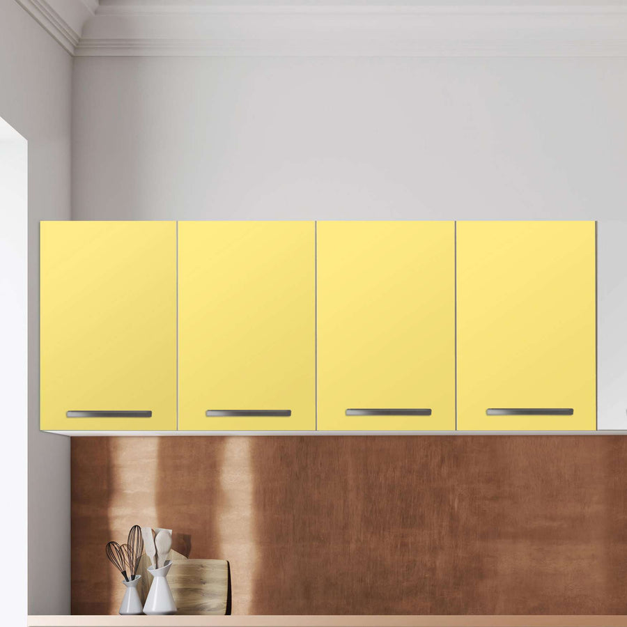 Klebefolie für die Küche Gelb Light - Wandschrank 160x60 cm - Zoom