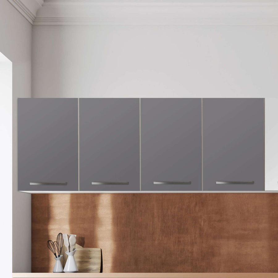 Klebefolie für die Küche Grau Light - Wandschrank 160x60 cm - Zoom
