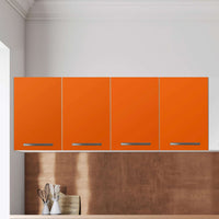 Klebefolie für die Küche Orange Dark - Wandschrank 160x60 cm - Zoom
