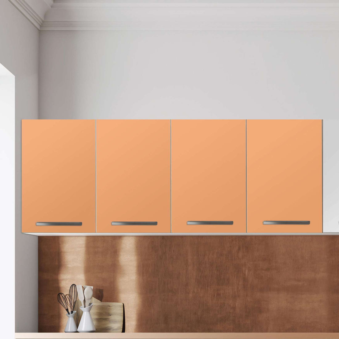 Klebefolie für die Küche Orange Light - Wandschrank 160x60 cm - Zoom