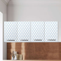 Klebefolie für die Küche Retro Pattern - Blau - Wandschrank 160x60 cm - Zoom