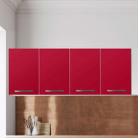 Klebefolie für die Küche Rot Dark - Wandschrank 160x60 cm - Zoom