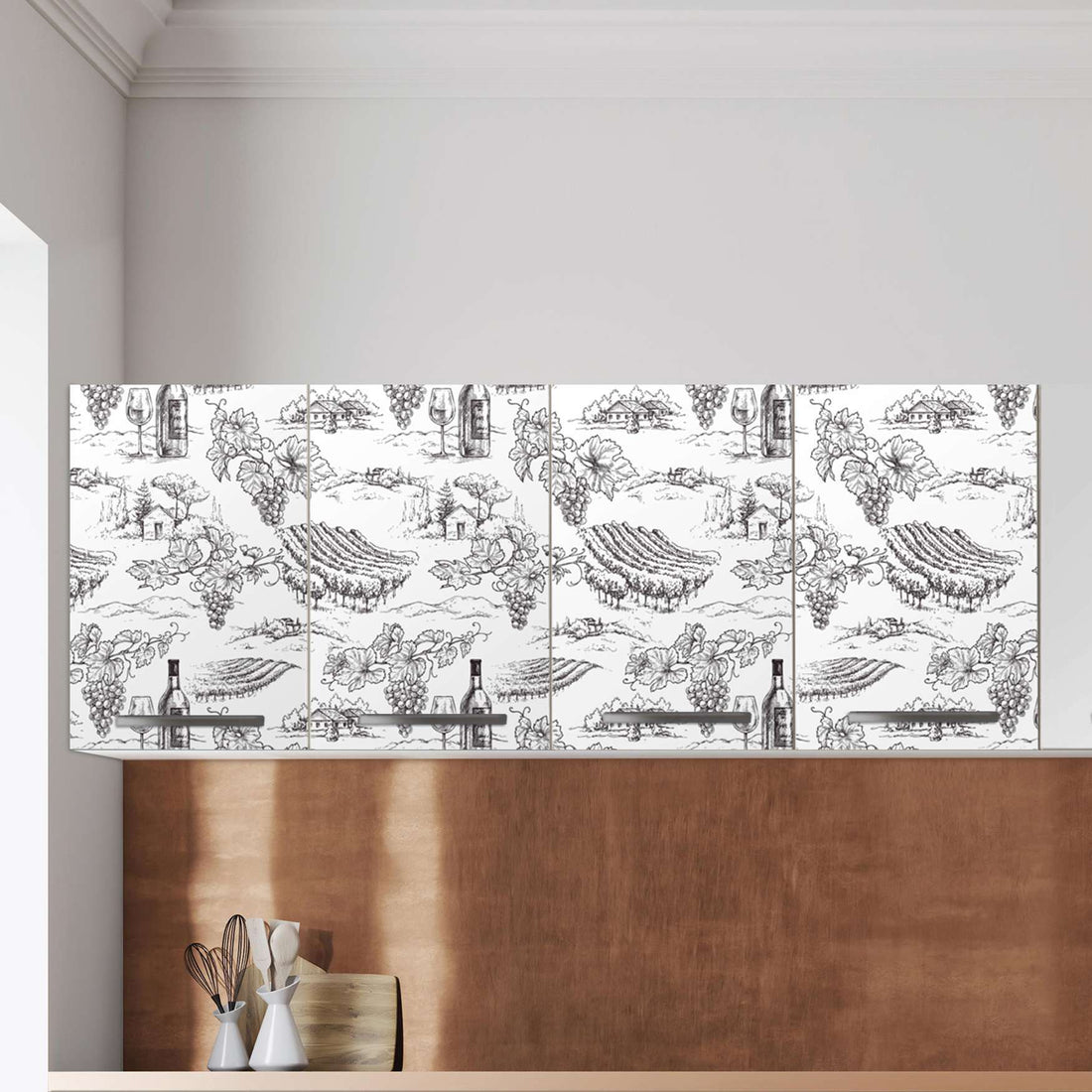 Klebefolie für die Küche Vineyard - Wandschrank 160x60 cm - Zoom