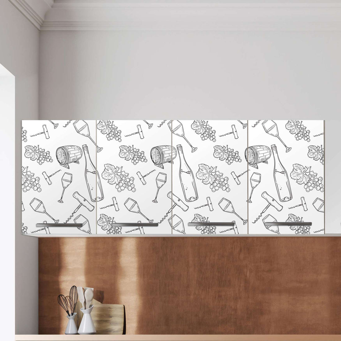 Klebefolie für die Küche Vino - Wandschrank 160x60 cm - Zoom