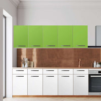 Klebefolie für die Küche -Hellgrün Dark- Wandschrank 200x60 cm - Front