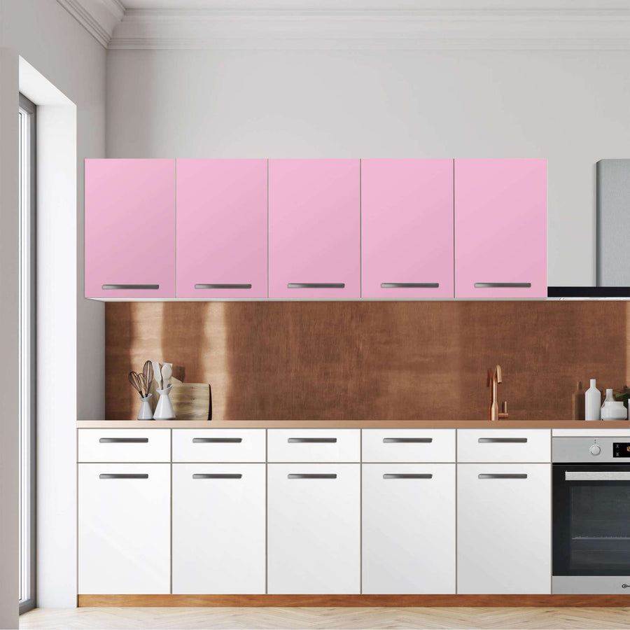 Klebefolie für die Küche -Pink Light- Wandschrank 200x60 cm - Front