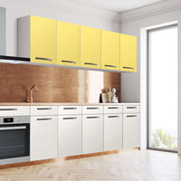 Klebefolie für die Küche Gelb Light - Wandschrank 200x60 cm - Seite