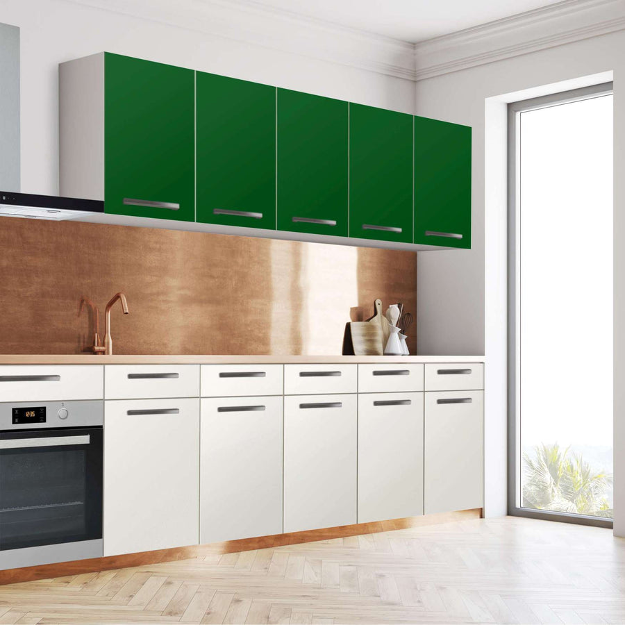 Klebefolie für die Küche Grün Dark - Wandschrank 200x60 cm - Seite