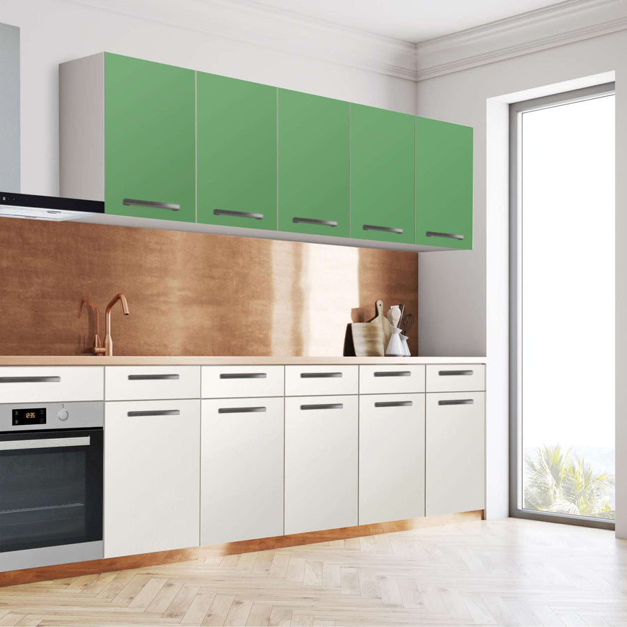 Klebefolie für die Küche Grün Light - Wandschrank 200x60 cm - Seite