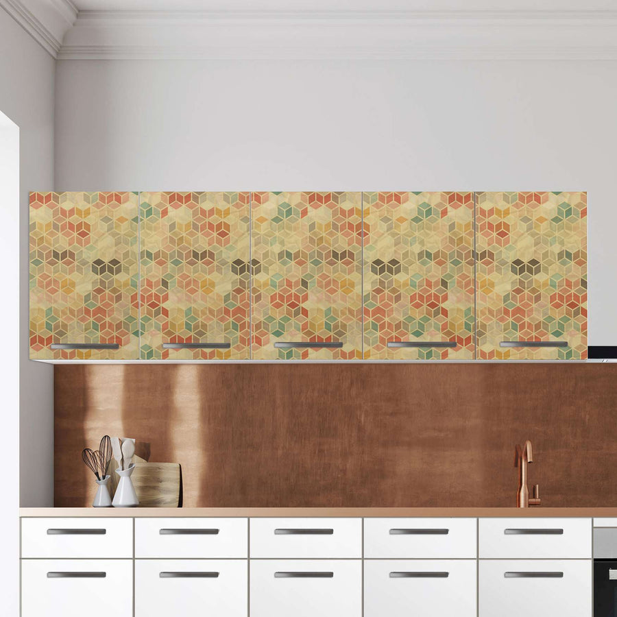 Klebefolie für die Küche 3D Retro Pattern - Wandschrank 200x60 cm - Zoom