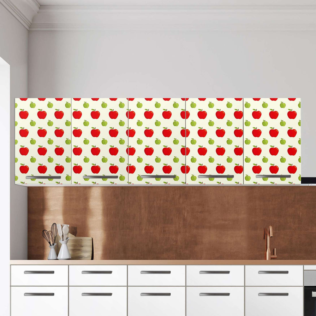 Klebefolie für die Küche An apple a day - Wandschrank 200x60 cm - Zoom