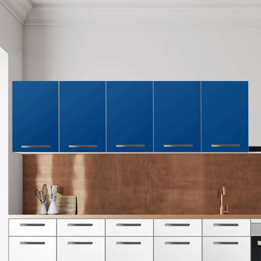 Klebefolie für die Küche Blau Dark - Wandschrank 200x60 cm - Zoom