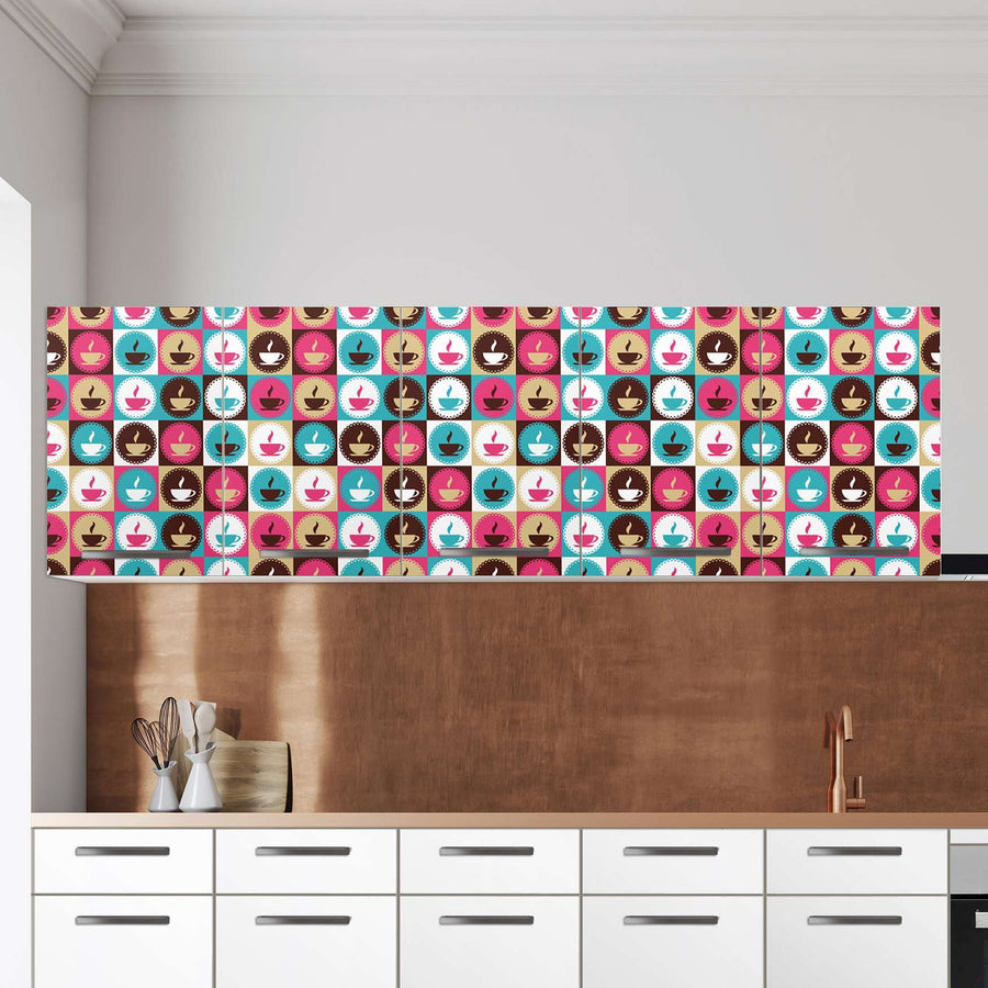 Klebefolie für die Küche Coffee Cups - Wandschrank 200x60 cm - Zoom