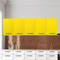 Klebefolie für die Küche Gelb Dark - Wandschrank 200x60 cm - Zoom