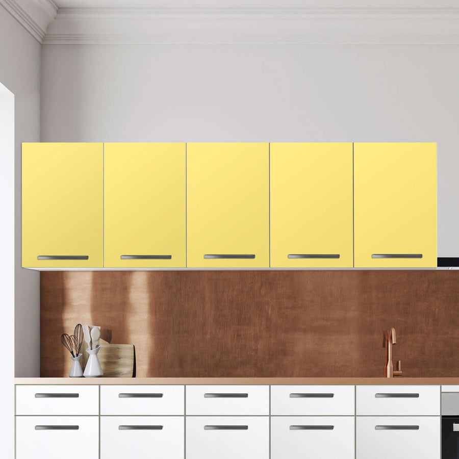 Klebefolie für die Küche Gelb Light - Wandschrank 200x60 cm - Zoom