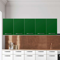 Klebefolie für die Küche Grün Dark - Wandschrank 200x60 cm - Zoom