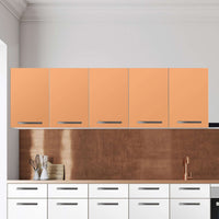 Klebefolie für die Küche Orange Light - Wandschrank 200x60 cm - Zoom