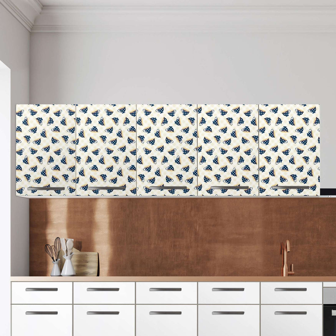 Klebefolie für die Küche Teatime - Wandschrank 200x60 cm - Zoom