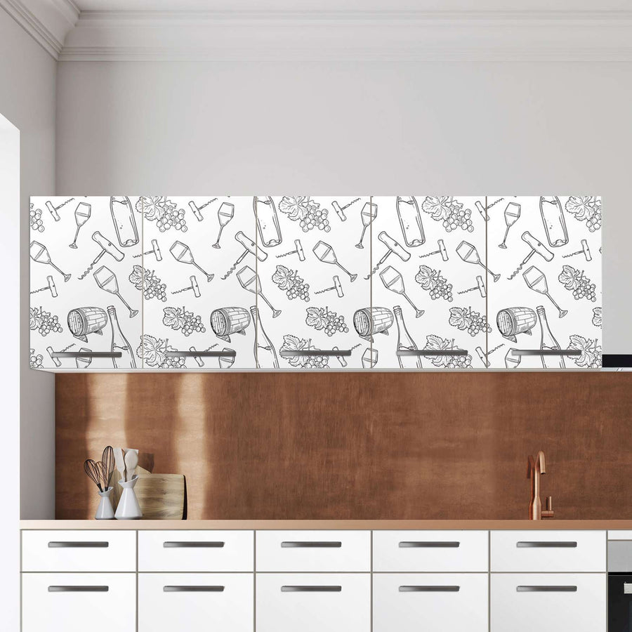 Klebefolie für die Küche Vino - Wandschrank 200x60 cm - Zoom