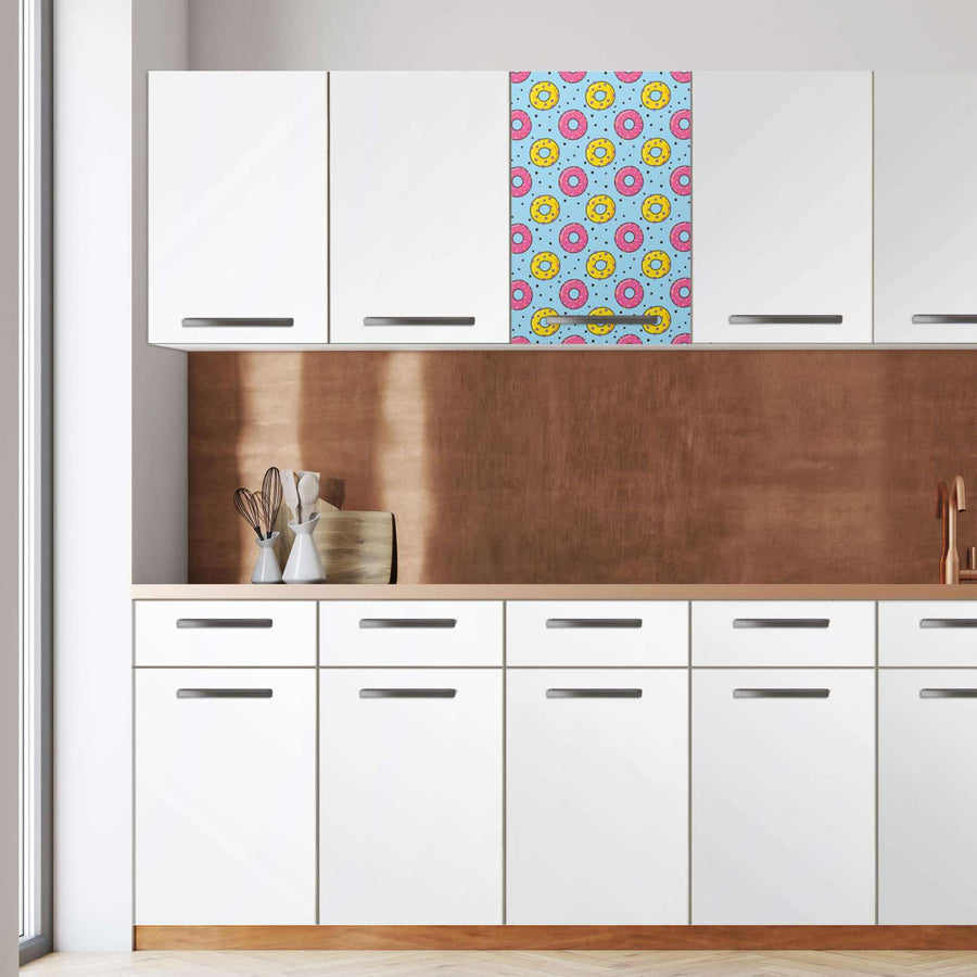 Klebefolie für die Küche -Donutparty- Wandschrank 40x60 cm - Front