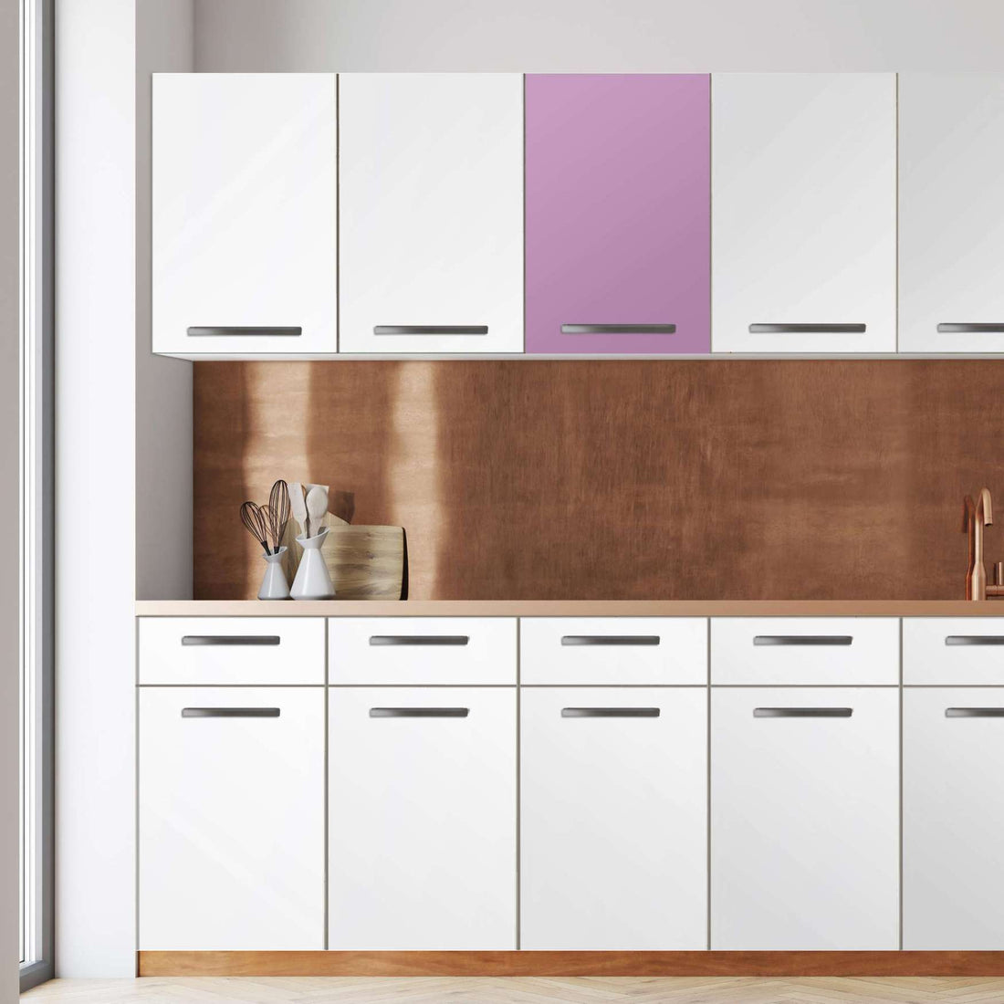 Klebefolie für die Küche -Flieder Light- Wandschrank 40x60 cm - Front