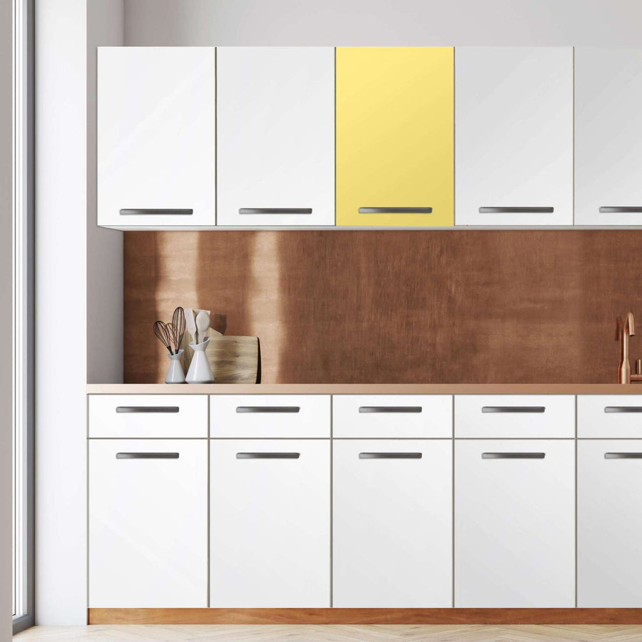 Klebefolie für die Küche -Gelb Light- Wandschrank 40x60 cm - Front