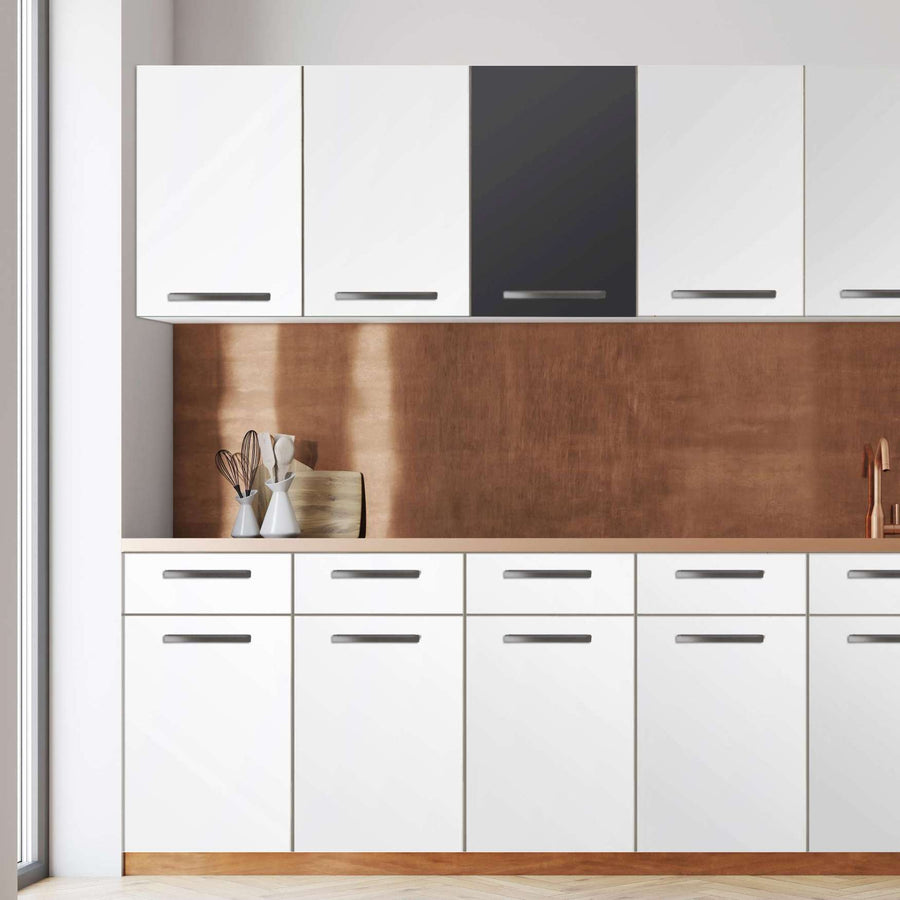 Klebefolie für die Küche -Grau Dark- Wandschrank 40x60 cm - Front