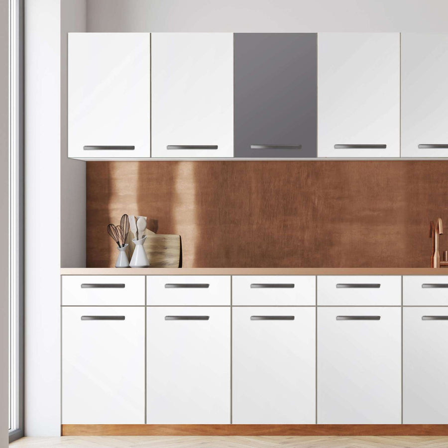 Klebefolie für die Küche -Grau Light- Wandschrank 40x60 cm - Front